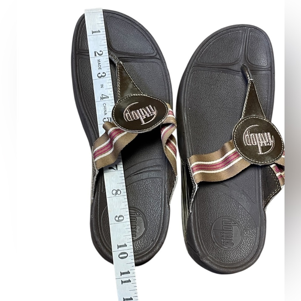 Fitflop Thong Walkstar Sandals Women's Size 9 Bronze Comfort slip on Flip Flops - Picture 9 of 11